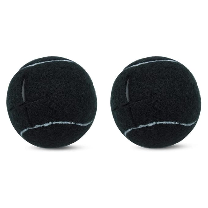 2 PIÈCES Boules de Tennis pour Rollator Pré-coupées Pour Pieds de Meubles et Protection de Sol Pad en Feutre Robuste Longue Durée black