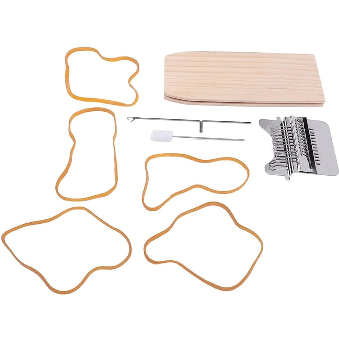 Haak Stopmachine Houten Stopmachine Sokken Kleding Weefmachine voor DIY Repareren Jeans beige