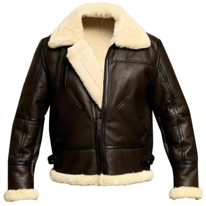 Winter Casual Rits Ritszak Revers Middelbare leeftijd Zwart Effen kleur Echt bont Pasvorm Herenkleding 5XL beige