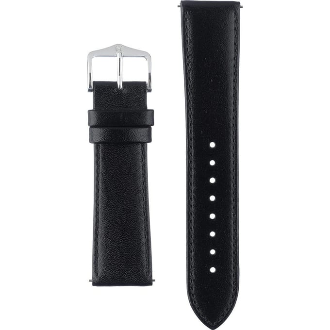 HIRSCH OSIRIS M BLACK SHINY CALF 20/18MM 03475150-2-20