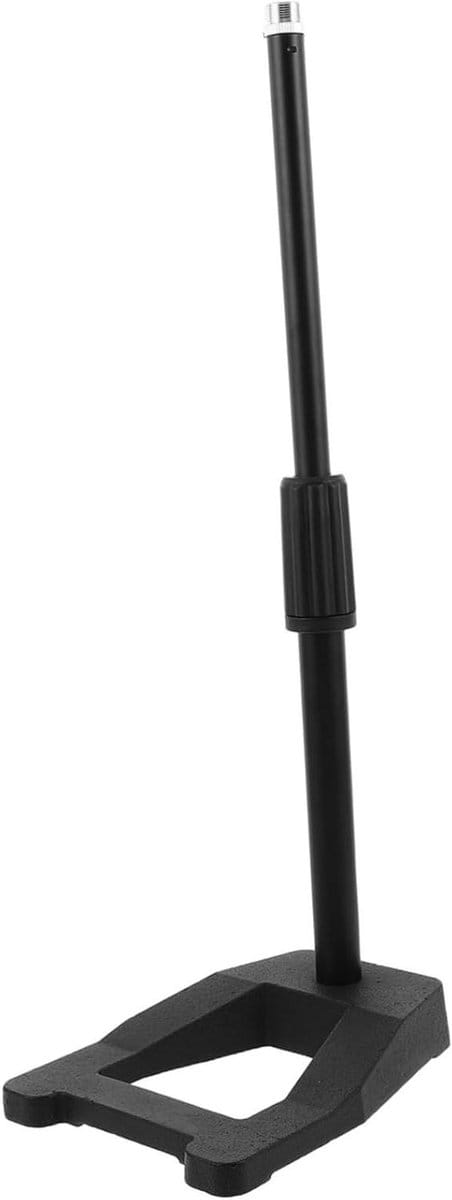 Microfoonstandaard - Bureauhouder - Opnemen Zingen - Schokbestendige Basis - 23.5 cm - Zwart