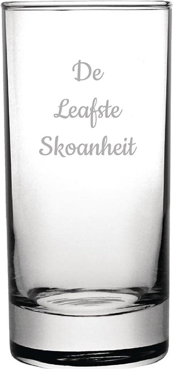 Gegraveerde longdrinkglas 28,5cl De Leafste Skoanheit