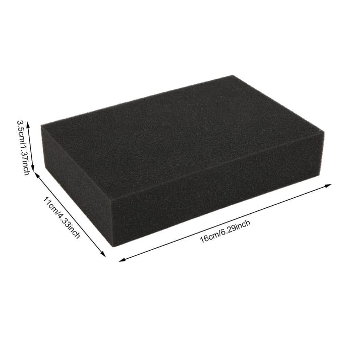 2 Stuks Spons Pad Vierkant Naaldvilten Spons Schuimmat voor Handmatige DIY Knutsel black