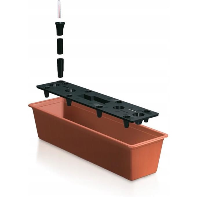 Bloembak met bewateringssysteem terracotta - 11 L