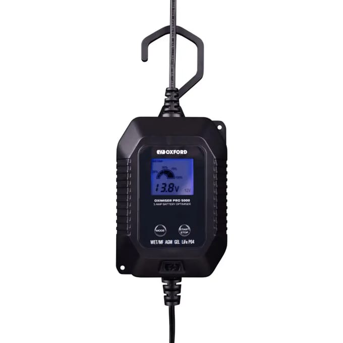 Oxford acculader met display - Auto - Camper - Scooter - Motorfiets - ATV - Quad – Boot - ook Lithium accu`s !