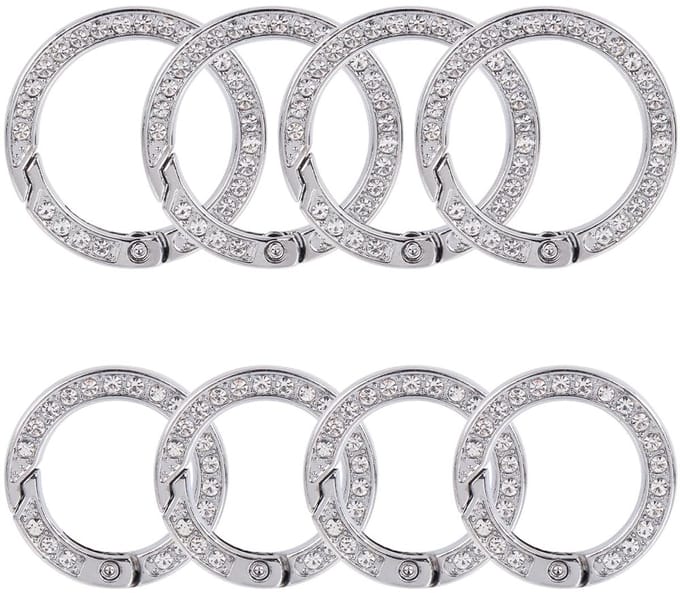 Cosensi - 8 Stuks Platina O-Ringen Karabijnhaak voor Sieraden