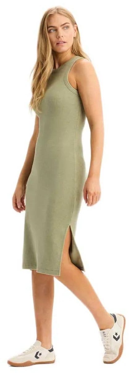 Dockers Rib Knit Tank Mouwloze Jurk Groen S Vrouw