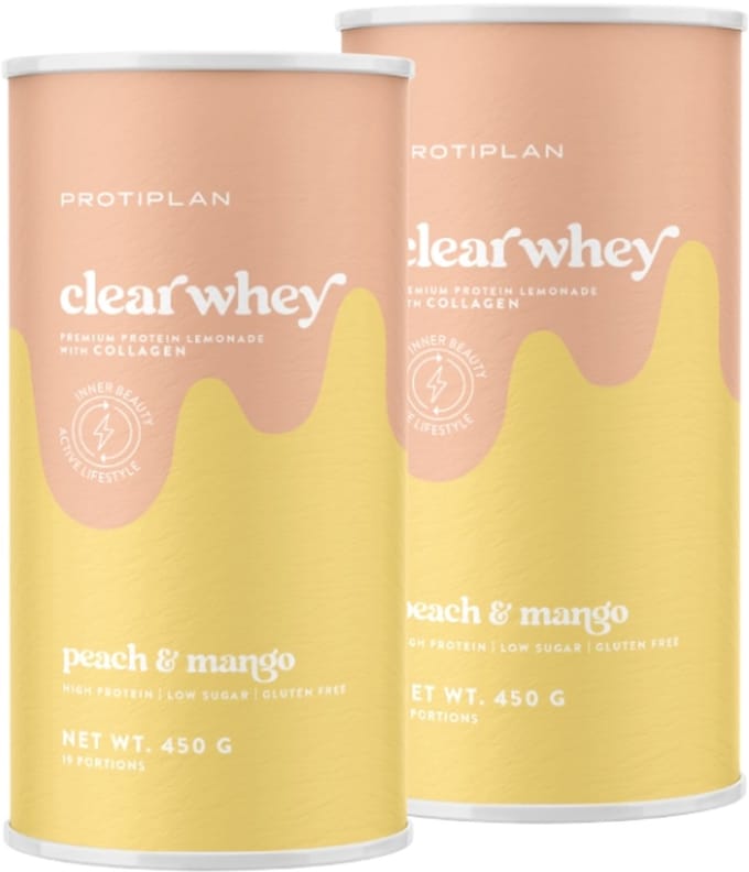 Protiplan | Clear Whey | Peach Mango | 2 Stuks | 2 x 450 g