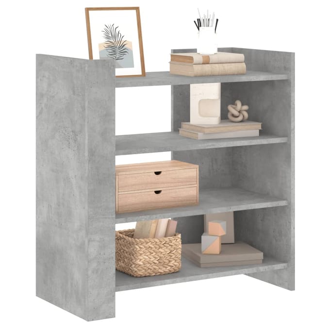vidaXL - Dressoir - 73,5x35x75 - cm - bewerkt - hout - betongrijs