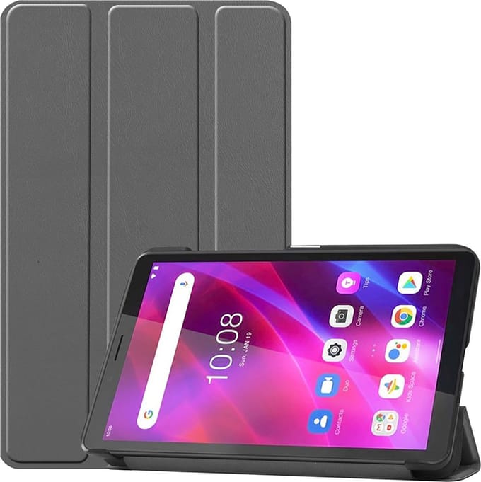 Cazy tablet Hoes geschikt voor Lenovo Tab M7 (3rd Gen) - TriFold Bookcase - Grijs