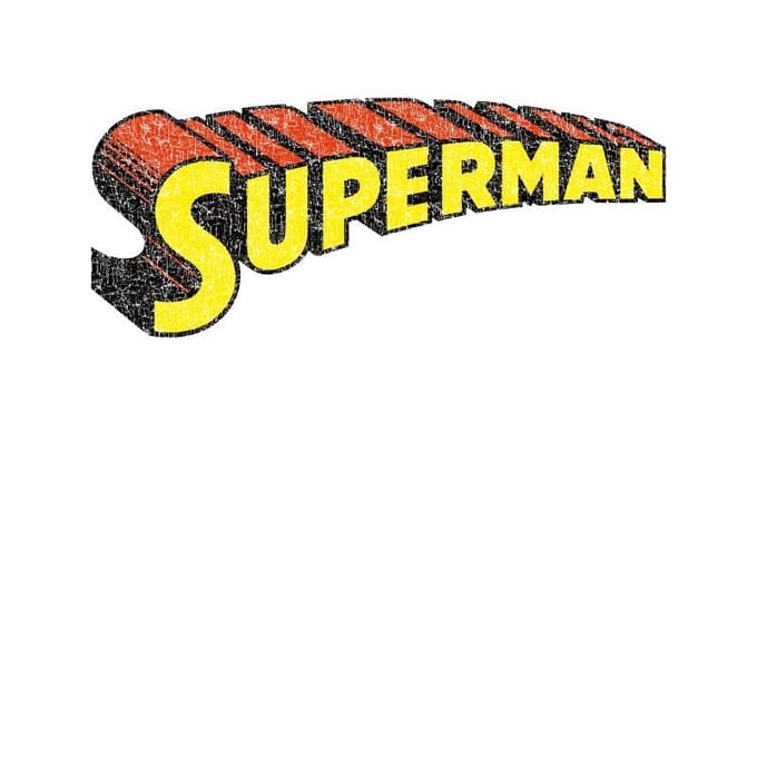 DC Superman Telescopic Crackle Logo Men's T-Shirt - White - M