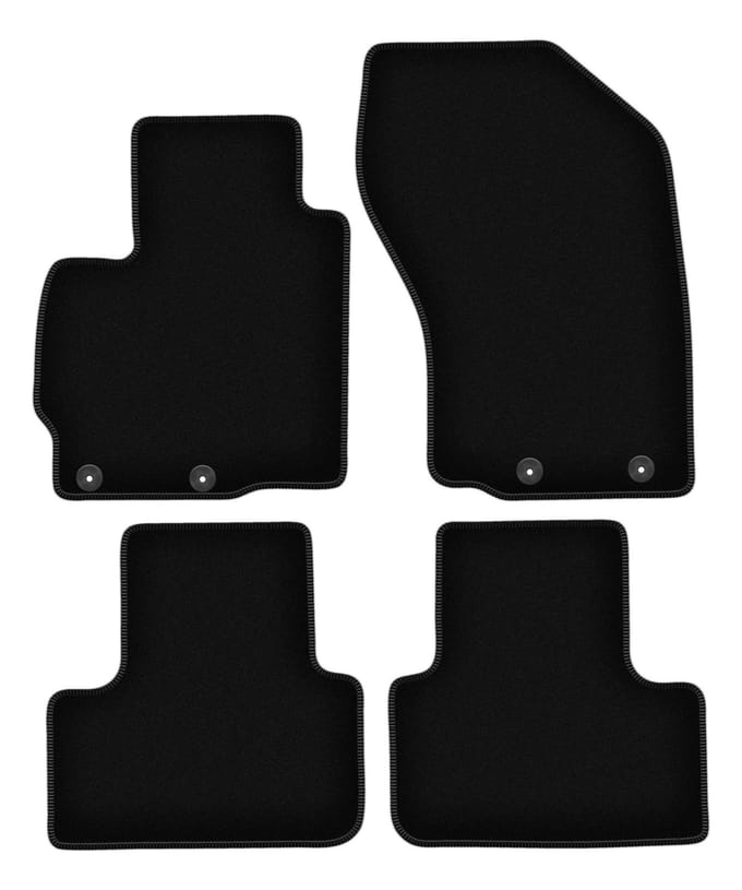 BASIC zwarte veloursmatten voor: Citroen C4 Aircross crossover (2012-2017)
