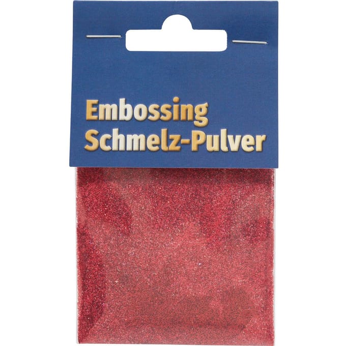 Bakpoeder voor embossing, 10 g - Glitter-Rood