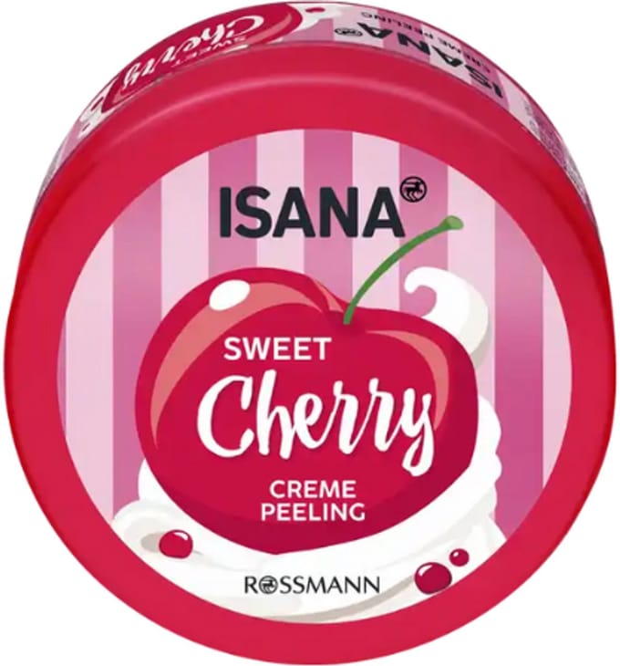 Isana Crèmepeeling Sweet Cherry 200 ml | Soft Peeling Scrub - Vegan Formule | Zoete kersen geur