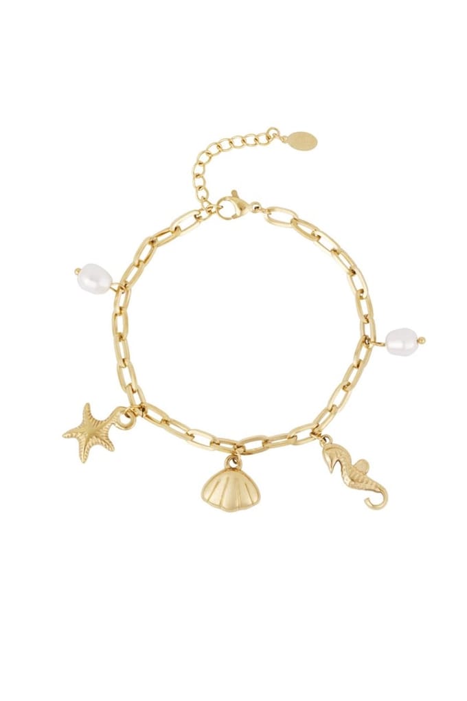 Armband strandbedels - Goudkleur