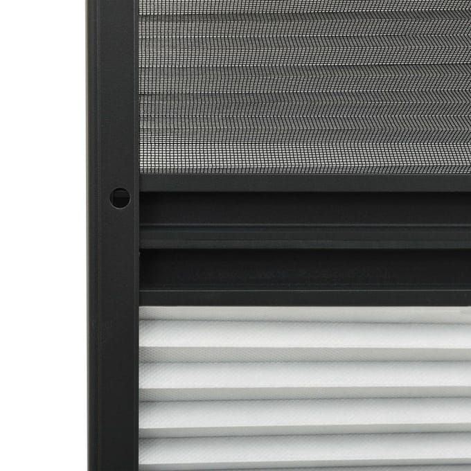 vidaXL - Raamhor - plissé - met - verduistering - 80x120 - cm - aluminium