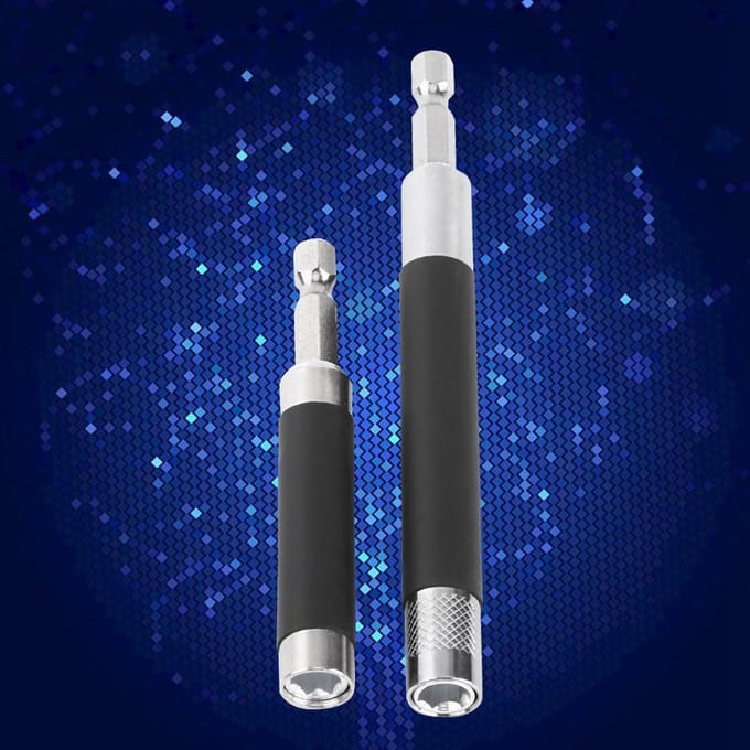 2 stuks Uitschuifbare Zeskant Schacht Dop Magnetische 14 inch Elektrische Schroevendraaier Bit Houder Adapter