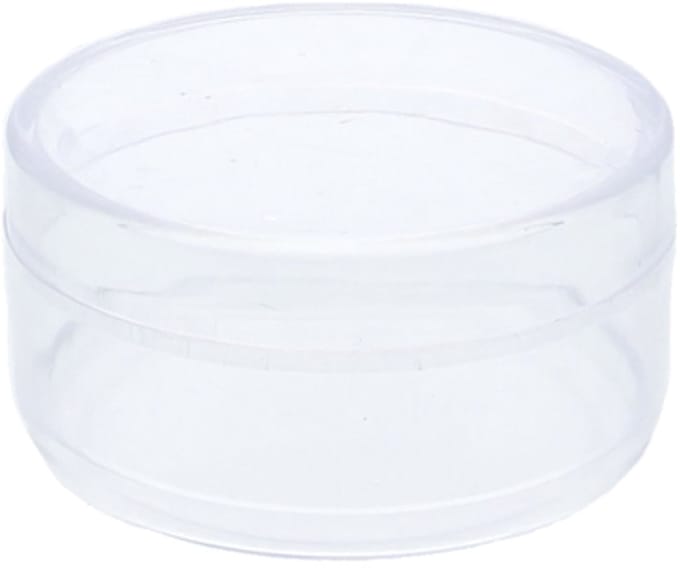 Transparant plexi doosje rond, Ø 6 cm, 10 stuks