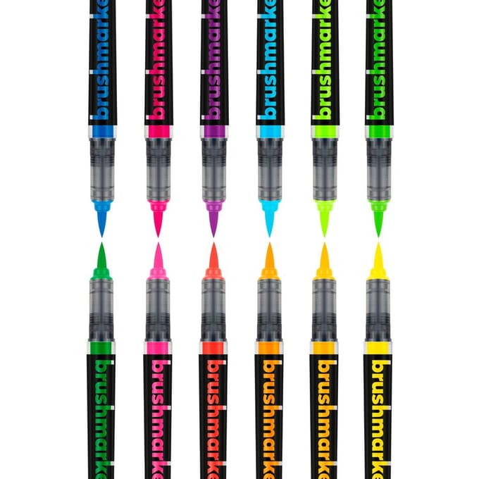 Karin Brushmarker  PRO Set,12 kleuren - Neon Colors