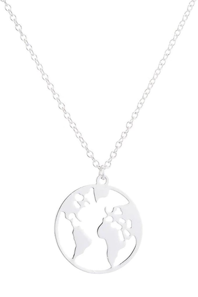 Ketting met Wereldbol Zilverkleurig