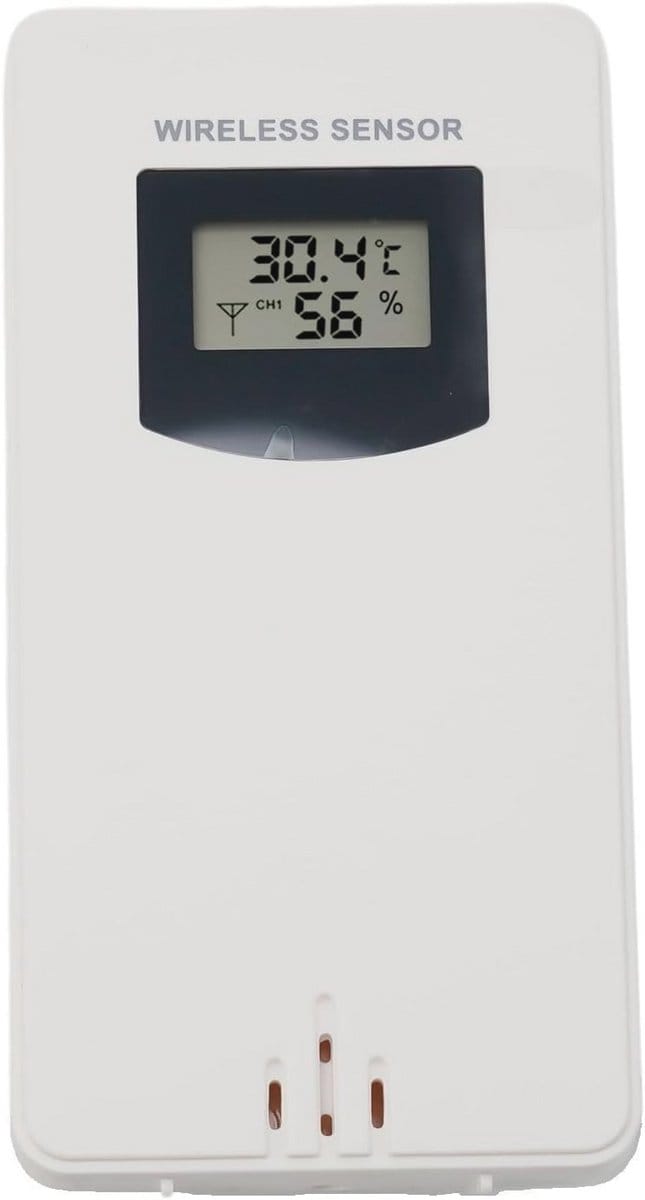 Draadloze Buiten Sensor voor Weerstation - Temperatuur en Vochtigheid Wandmontage