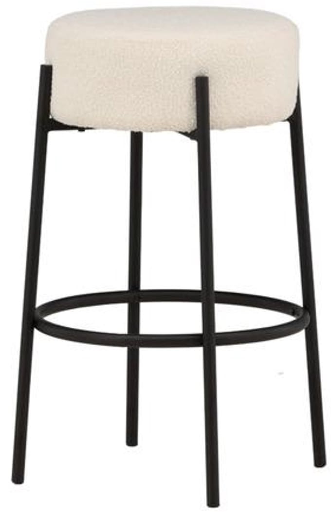 Svea - Soko barkruk 70 cm - boucle - wit
