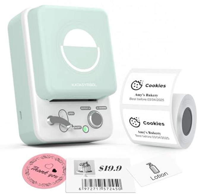 Bluetooth Label Maker Machine - Dikkere Labels, Inkloze Stickerprinter voor Kantoor en Thuis