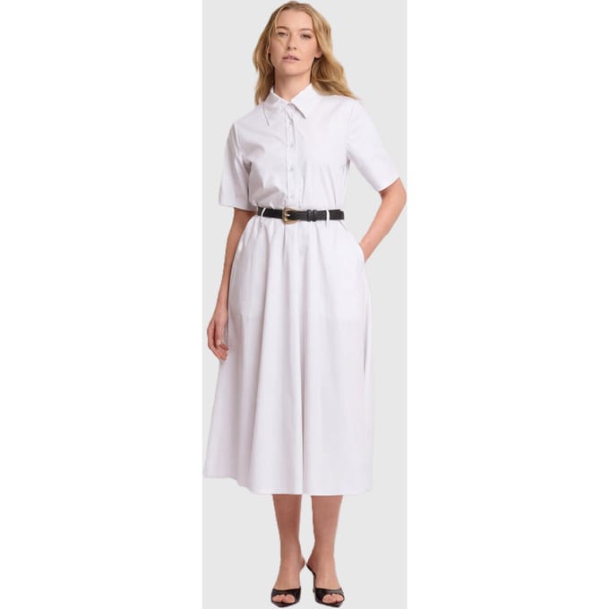 jurk met riem vrouw wit