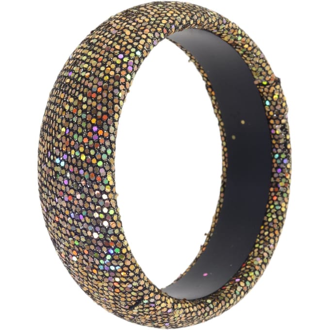 Behave – Armband – Goudkleurig Brons – Brede Bangle – Glitter – Nikkelvrij