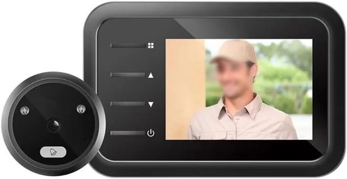 Digitale Deurcamera - Elektronisch Kijkgaatje - Huisbeveiliging - Bewegingsdetectie - 2.4 inch Scherm - Zwart
