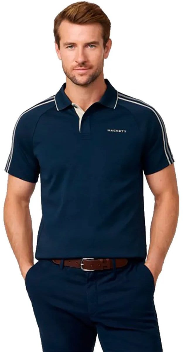 Hackett Hm5600121 Korte Mouw Poloshirt Blauw S Man
