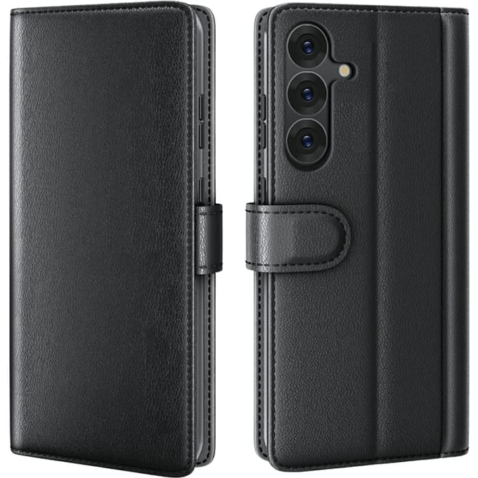 Amorus Samsung Galaxy S26 Luxe Lederen Bookcase Zwart