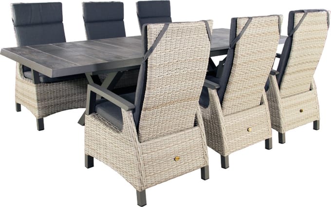 Dining set East Haven Sunrise Beige 202 - 264 x 100 x 77 cm Oosteri...