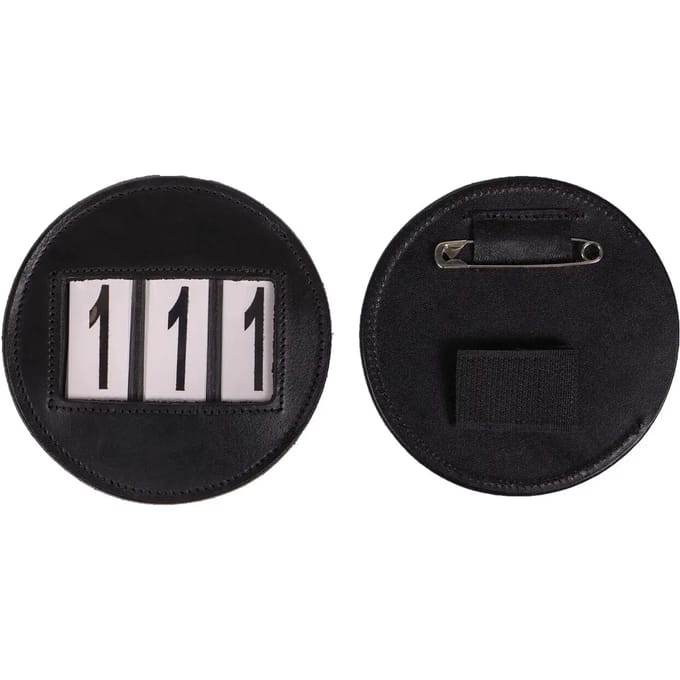 QHP Startnummer Modeste Rond Zwart - One size size