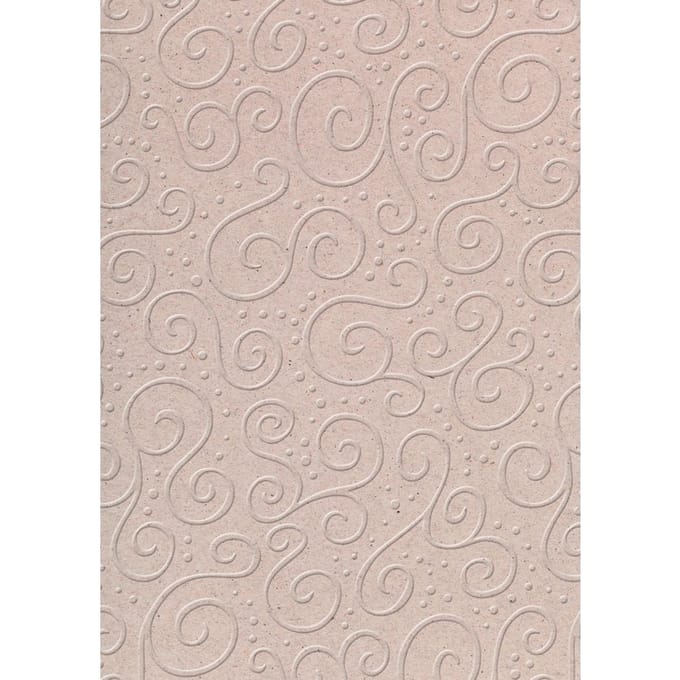 Gepreegd karton Milaan, ca. 50 x 70 cm, 220 g/sqm - Bruingrijs/Naturel
