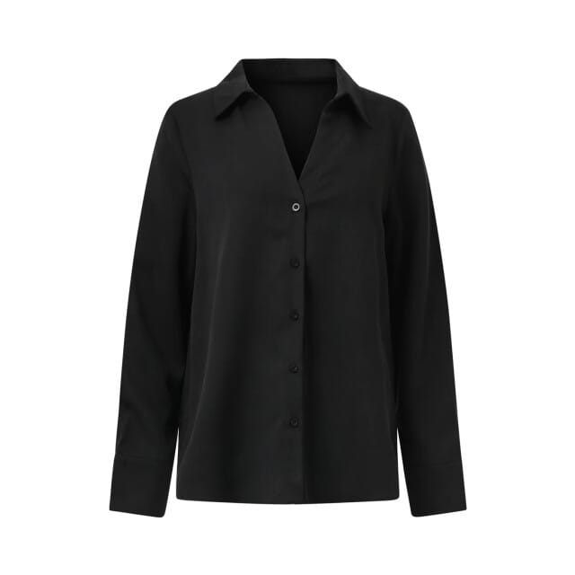 Smashed Lemon Doorknoopshirt met v hals & kraag |