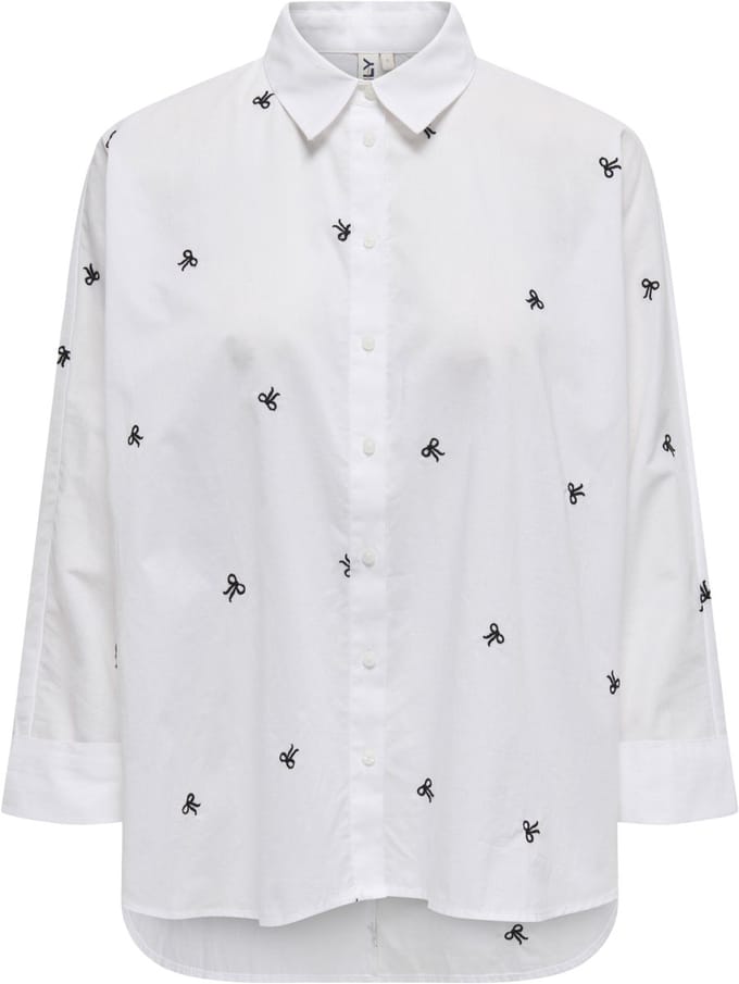 ONLY - ONLNEW LINA GRACE LS EMB SHIRT NOOS WVN - Dames - Blouses