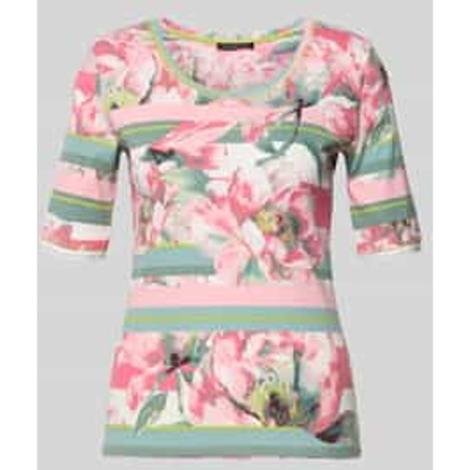 T-shirt met all-over bloemenmotief