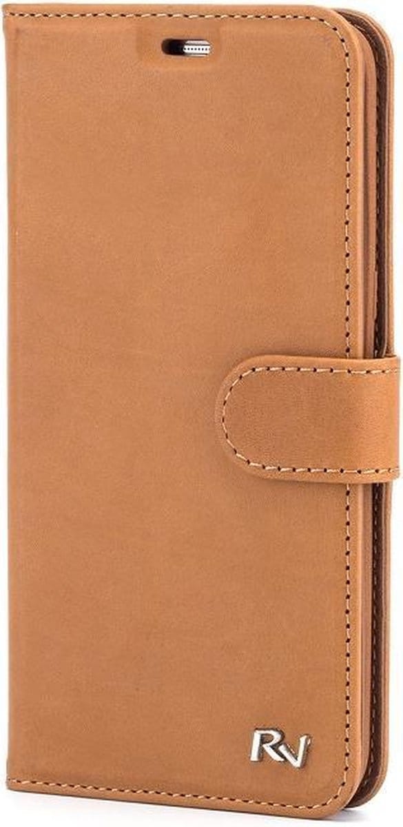 Leren Hoesje geschikt voor Apple iPhone 6/6S Book Case/iPhone 6 hoesje + gratis protector lichtbruin