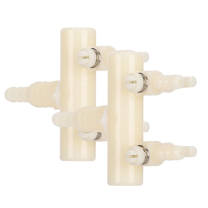 2PCS Plastique Opération Facile Pompe à Air d'Aquarium Valve Répartitrice Spéciale avec Déviateur Réglable white