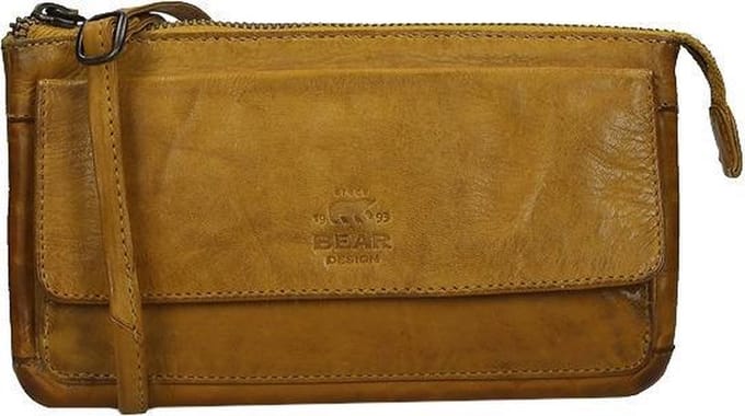 Bear Design Romy Leren Crossbodytas - Oker Geel