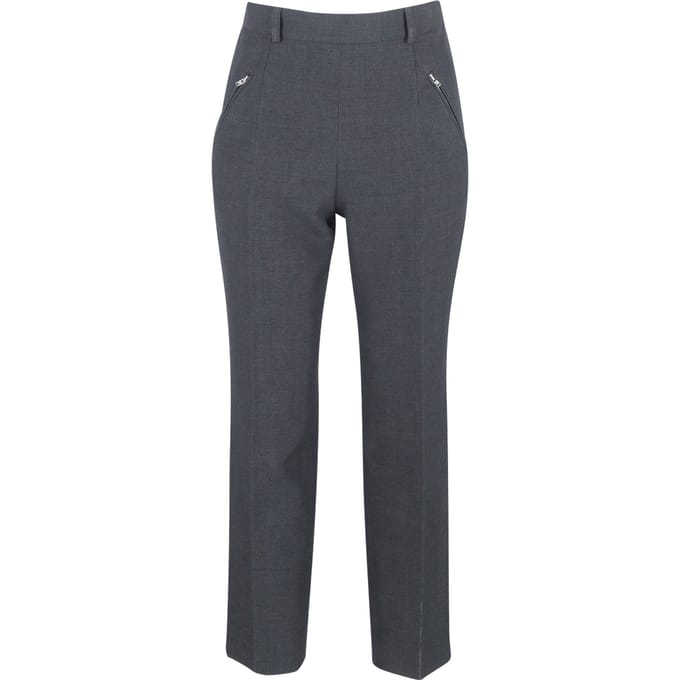 Maison Margiela slim-fit cropped broek in grijs polyester