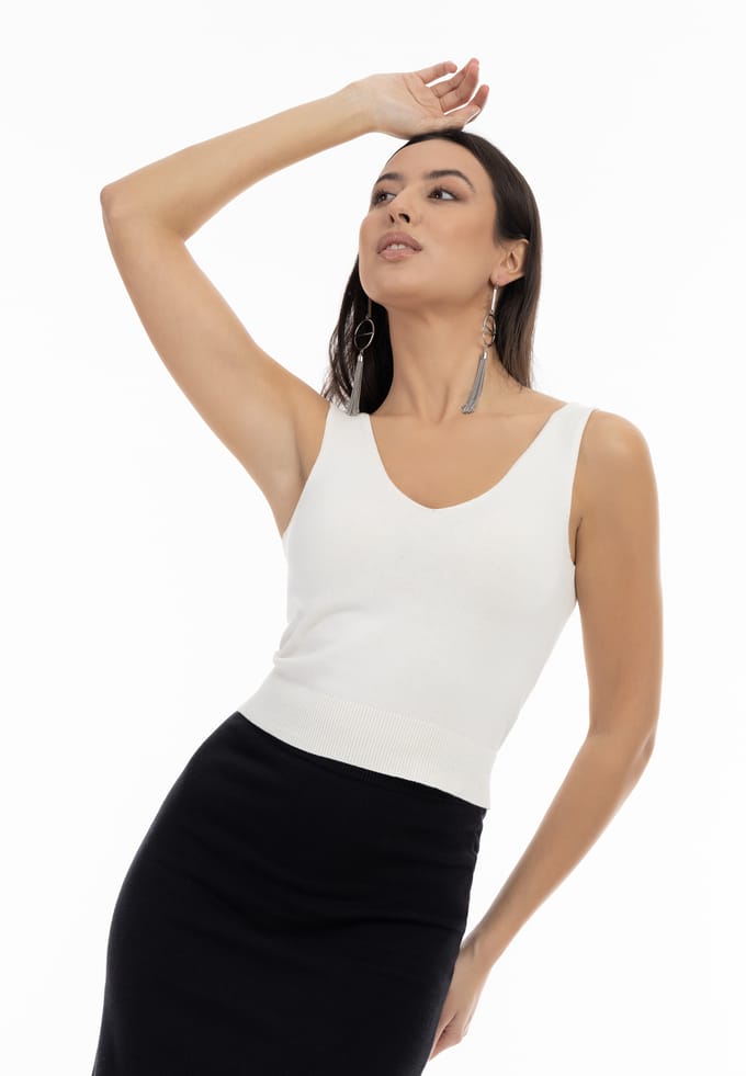 faina Gebreide tanktop