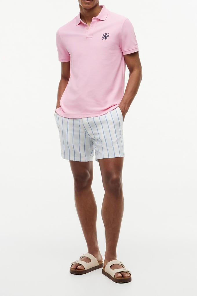 Tommy Hilfiger Th Script Regular Polo Classic Pink Größe: M | Poloshirts Outlet | Herren | Rosa