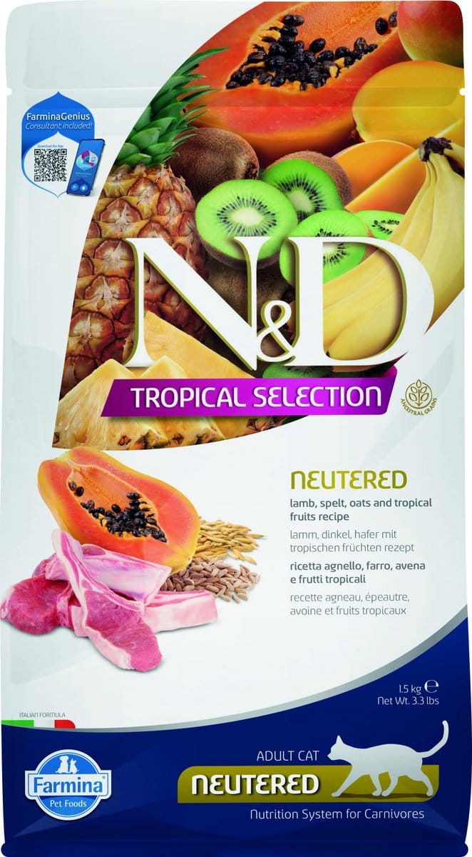 N&D Cat Tropical Selection Lamb Neutered 1,5 kg