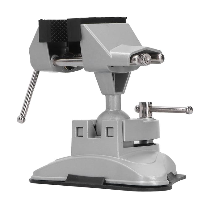 Étau Plat à Poussoir Mini Table Mors avec Base à Ventouse Outil de Serrage de Bureau SK 293