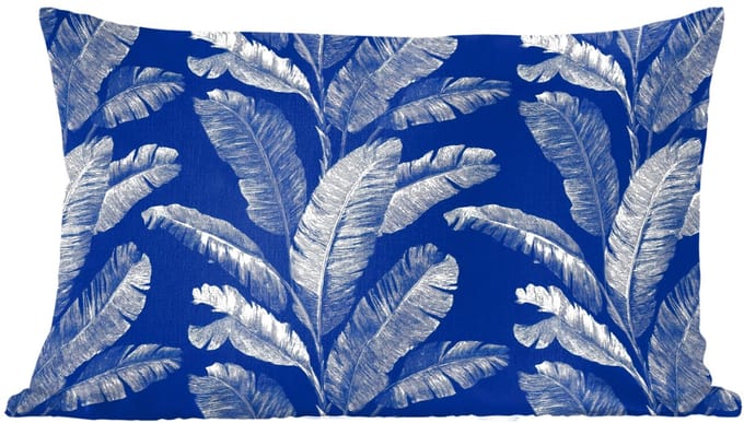 Sierkussens - Kussentjes Woonkamer - 60x40 cm - Blad - Palm - Blauw
