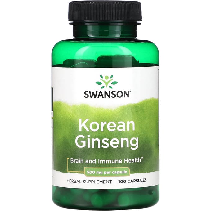 Koreaanse ginseng, 500 mg, 100 capsules