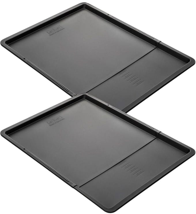 Set van 2 Uitbreidbare bakplaten van 37 tot 52 x 33 cm Zenker Black Metallic
