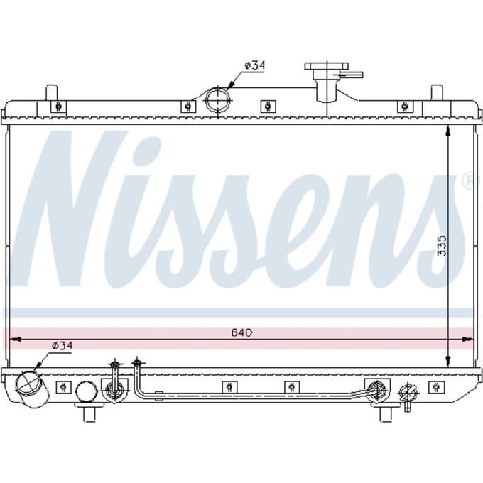 Radiator, motorkoeling NISSENS 67023